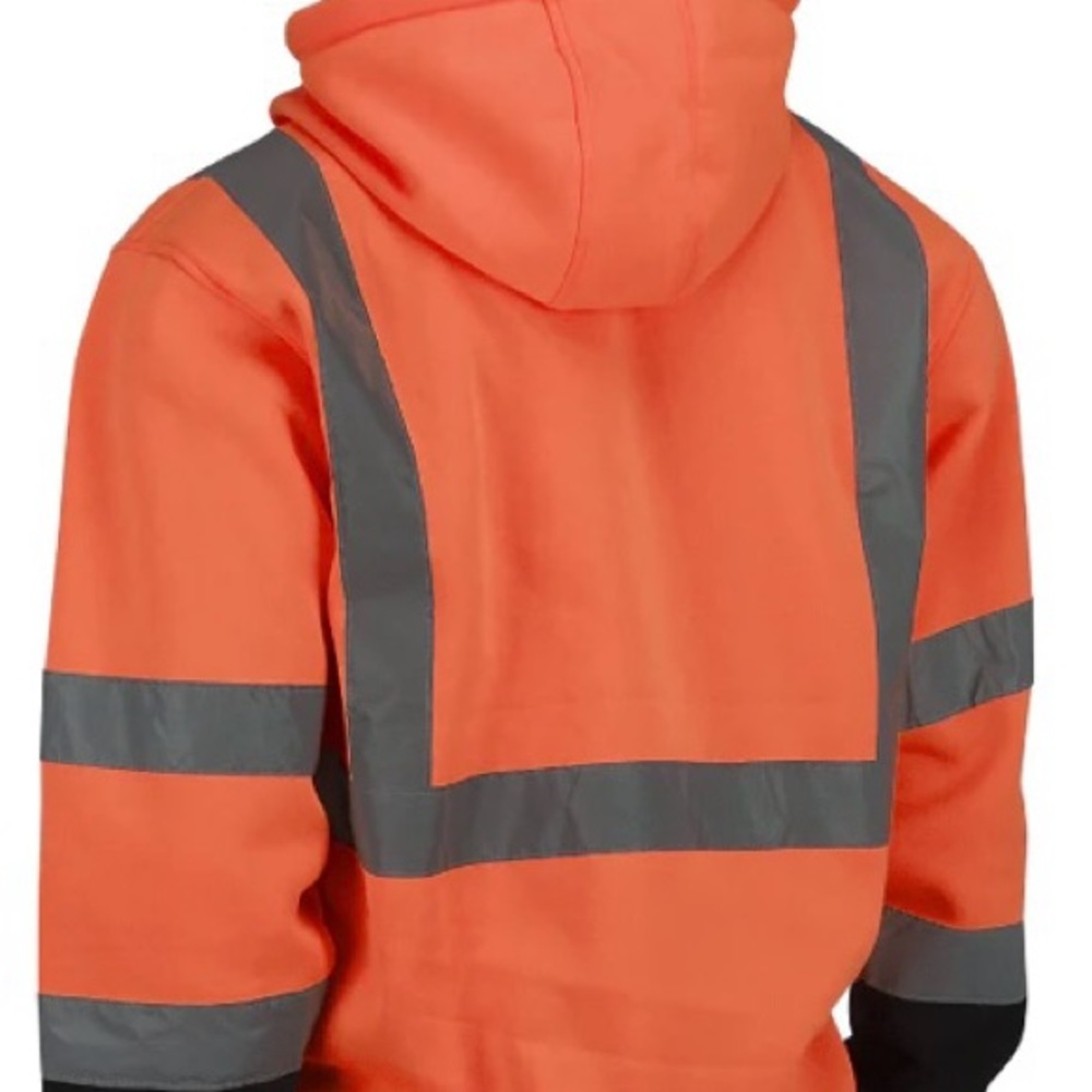 New Safety High-Visibility Orange Jacket - Picture 6 of 7